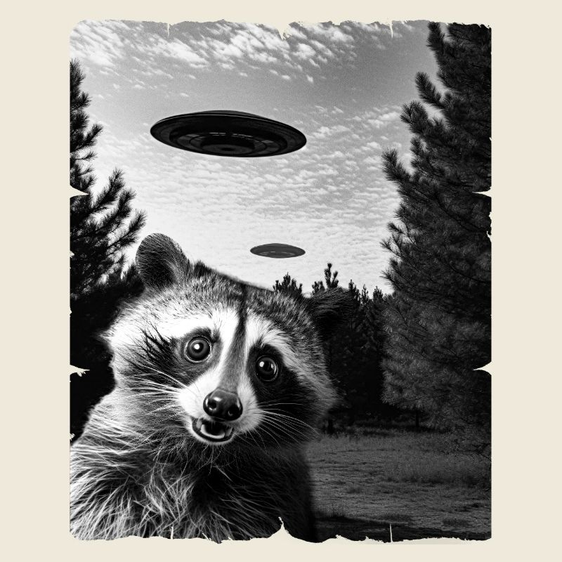 Raccoon Alien Invasion Uap Weirdcore