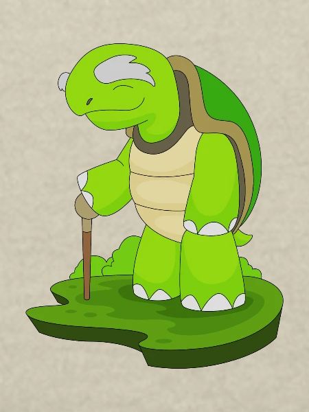 Turtle Retiree Walking Stick