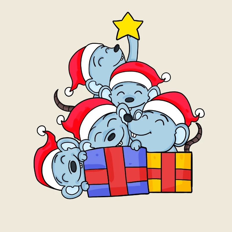 Arbre de Noël de l’arbre de Noël de la souris