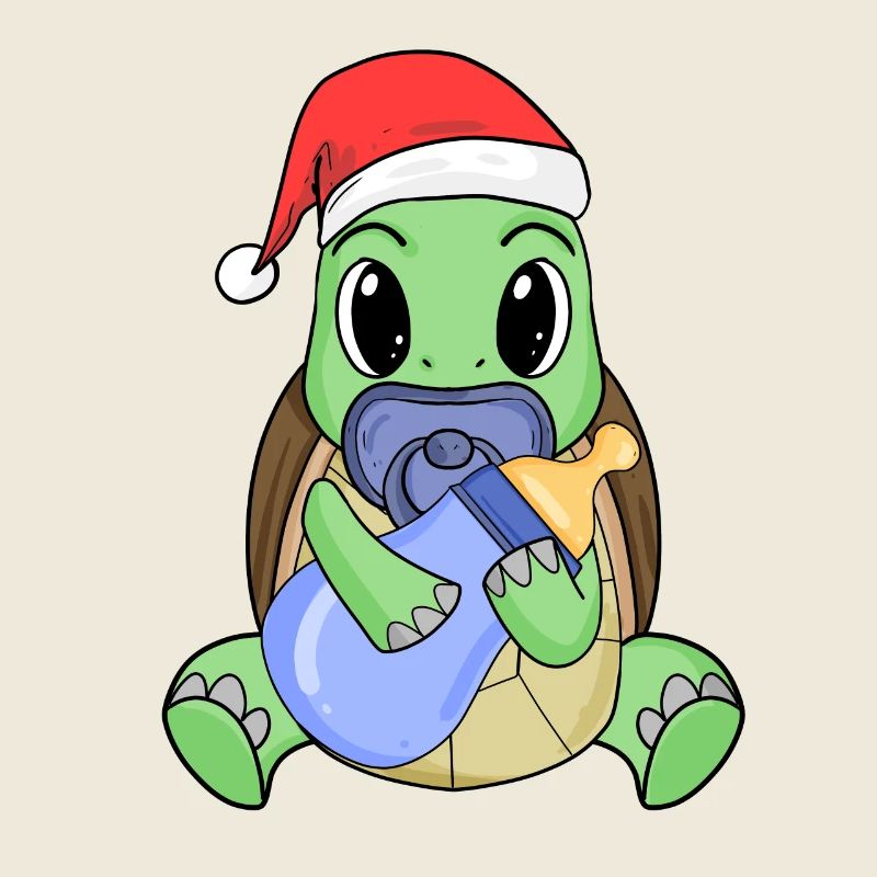 Tortue bébé Noël