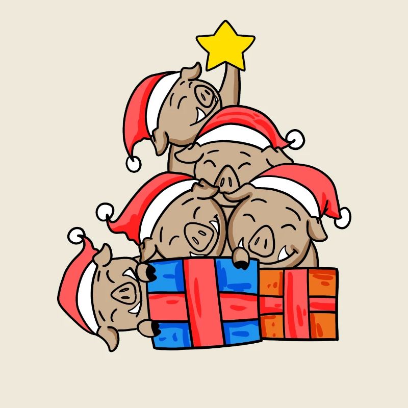 Wildschwein Weihnachtsbaum Weihnachten