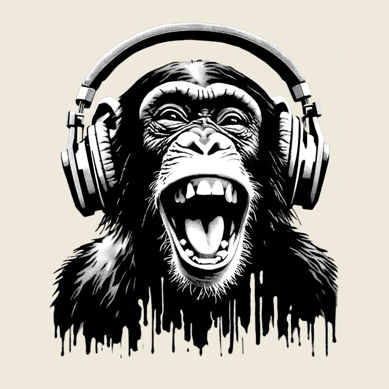 Music Monkey World 🎧 Affe mit Kopfhörern