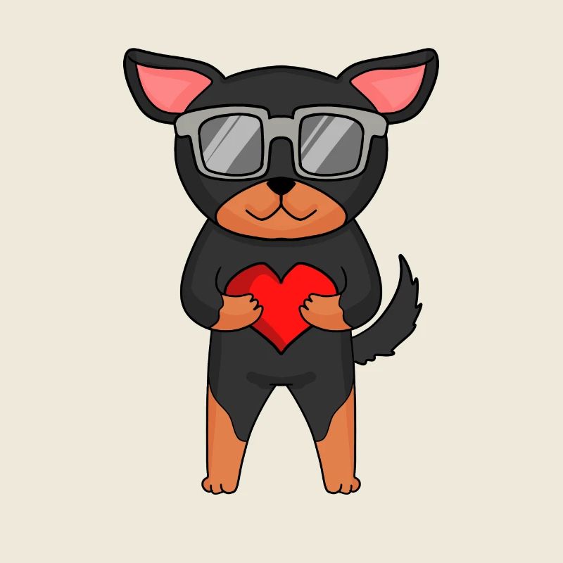 Hund mit Herz und Brille - Lancashire Heeler