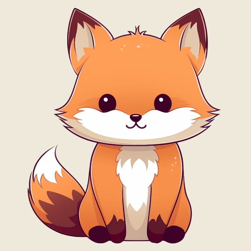 renard de dessin animé mignon sur les vêtements