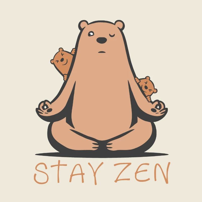 Bären-Yoga Bleib Zen