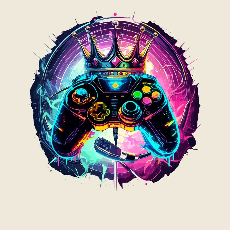 Gaming Controller mit Headset und Krone