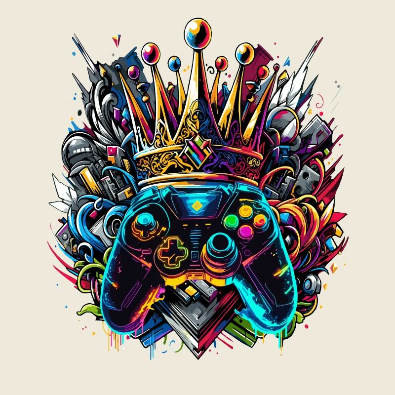 Königlicher Graffiti Gaming Controller
