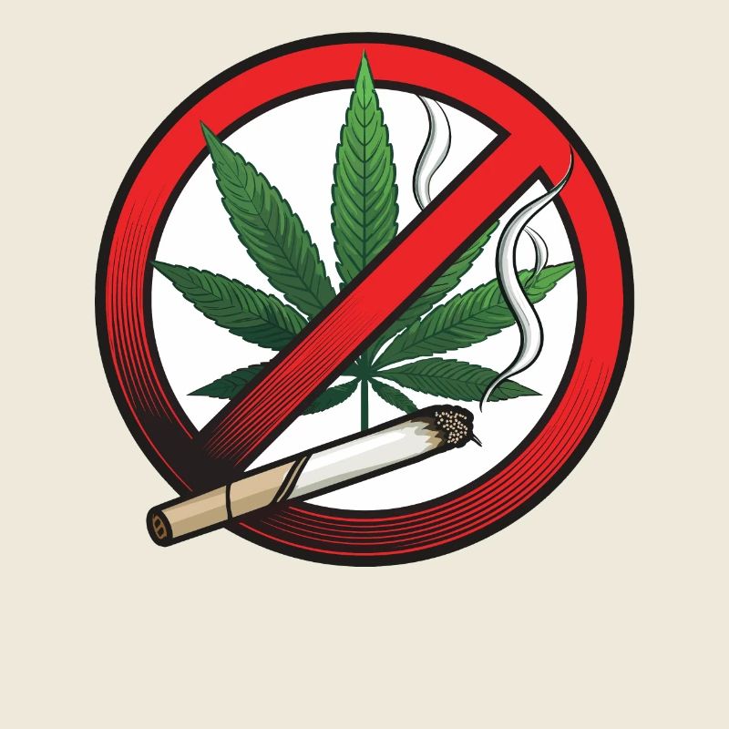Panneau d’interdiction de la marijuana au cannabis