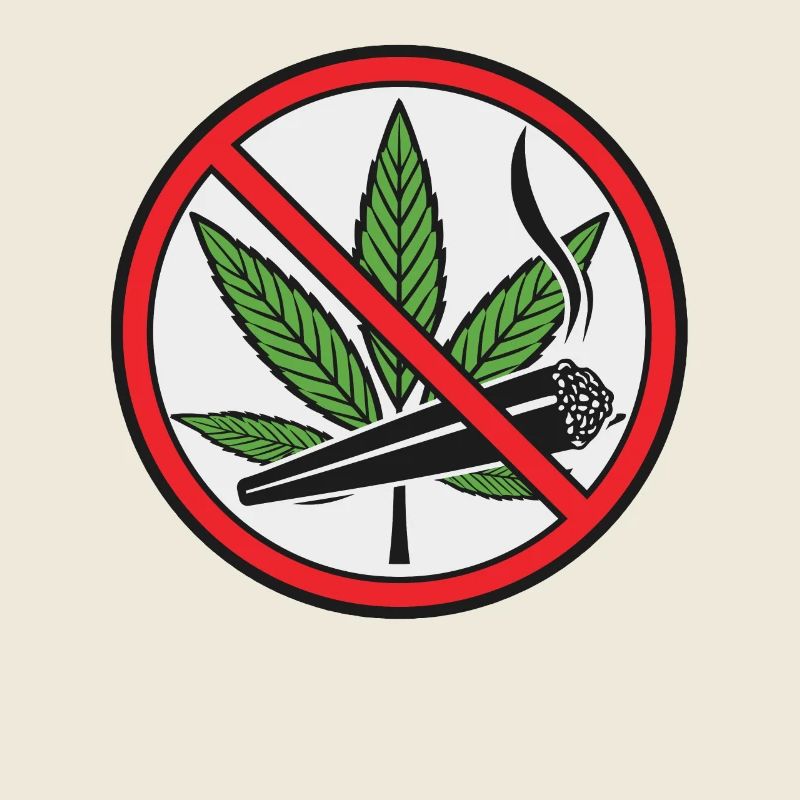 Panneau de prohibition cannabis marijuana