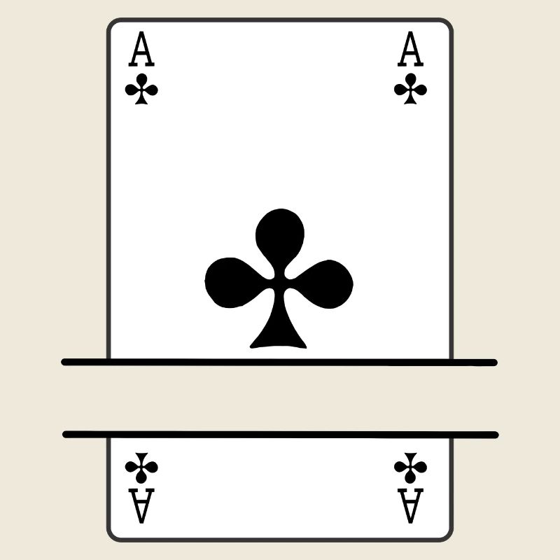 Carte à jouer As de trèfle avec espace bannière