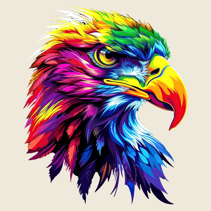 Eagle Pop Art Bright Colors Golden Eagle White-tailed Eagle
