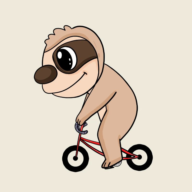 Faultier Fahrrad
