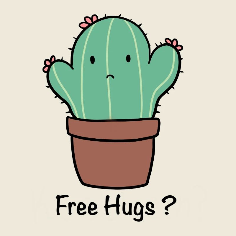 Süßer Kaktus Free Hugs