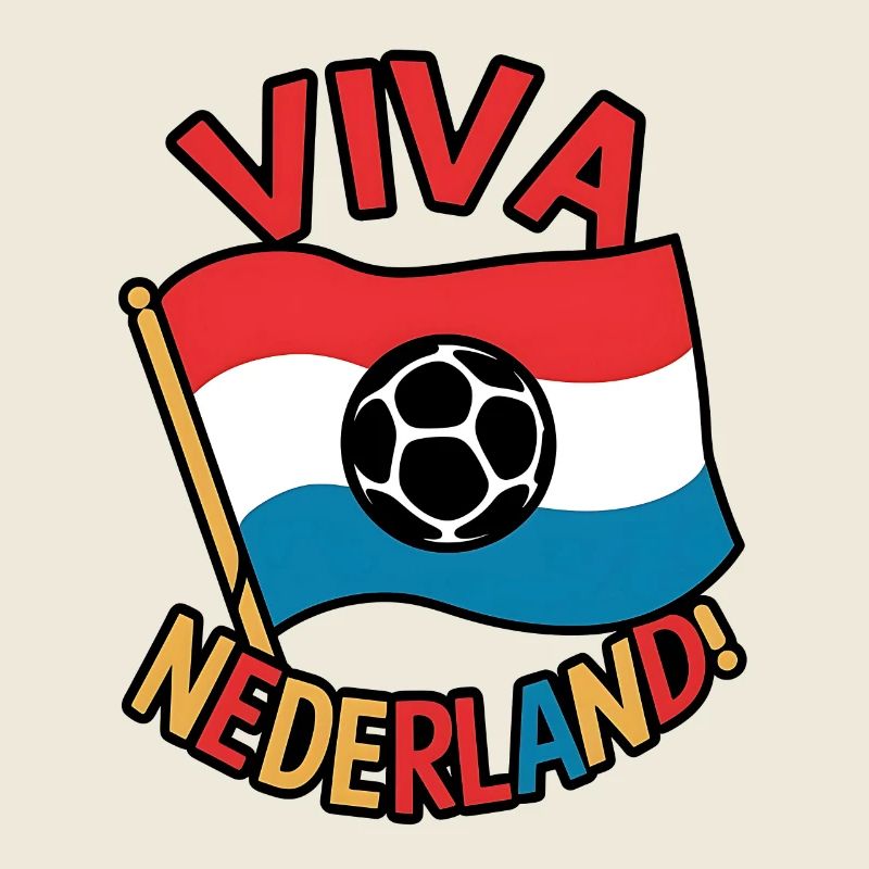 Conception du drapeau de football Viva Netherlands
