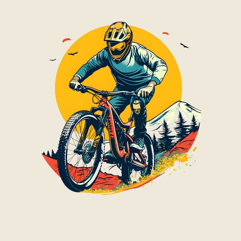 Mountainbiking Illustration