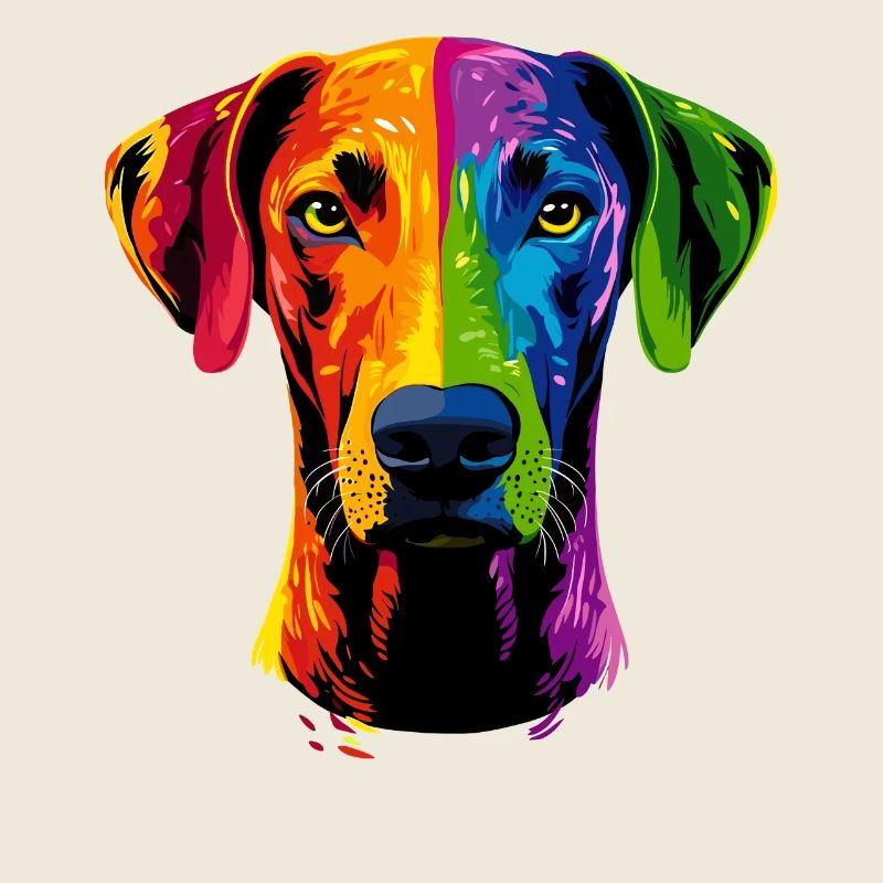 Rhodesian Ridgeback Popart Regenbogen Bunt Hunde