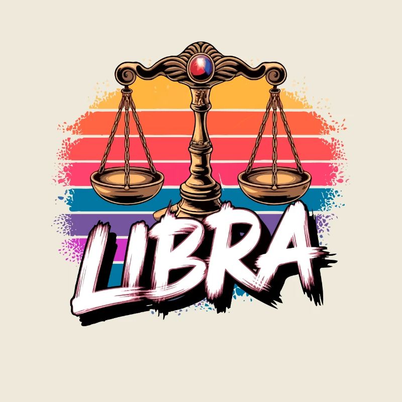 Libra Horoscope Astrology Vintage Sign.