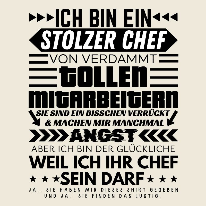stolzer Chef Von Verdammt Tollen Mitarbeitern