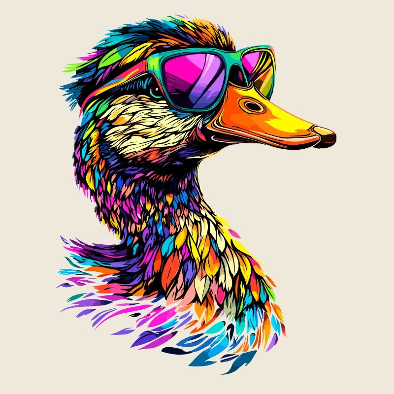 Duck Colorful Rainbow Mallard Cute Ducks