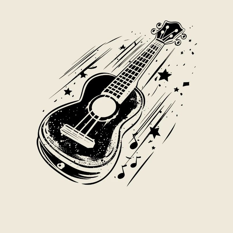 Ukulele Zeichnung
