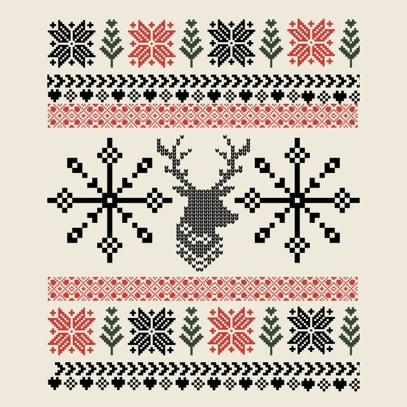 Motif Pixel Rétro Noël