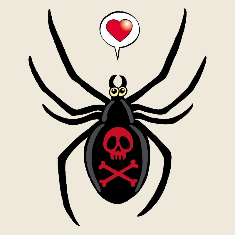 Araignée veuve noire amoureuse