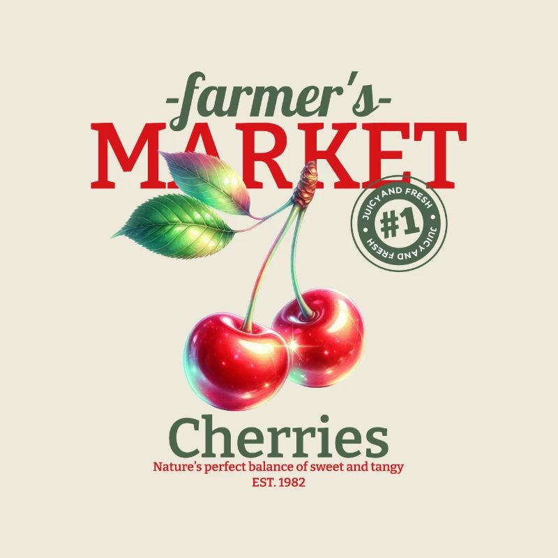 Cerises du marché fermier