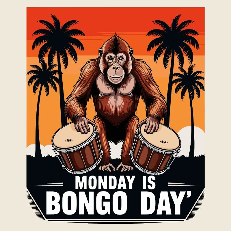 Monkey Bongo Drummer
