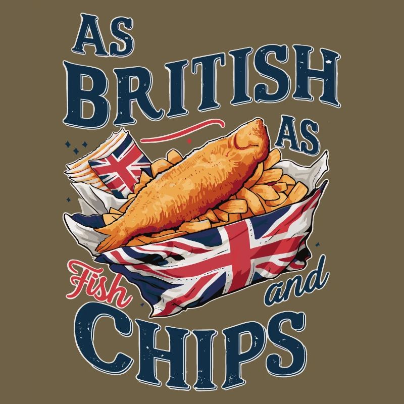 British Pride Fish and Chips Union Jack Design