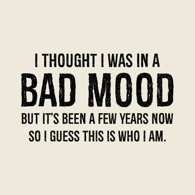 Half It I Thought I Was Just In A Bad Mood Adults