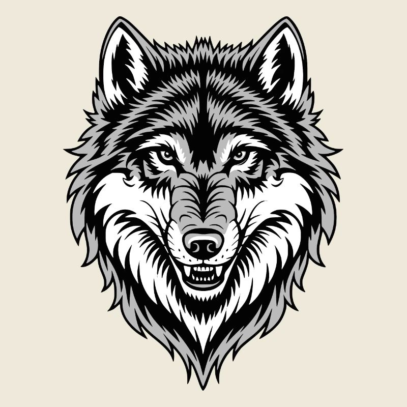 Wolf Kostüm blauer Wolfskopf Werwolf und