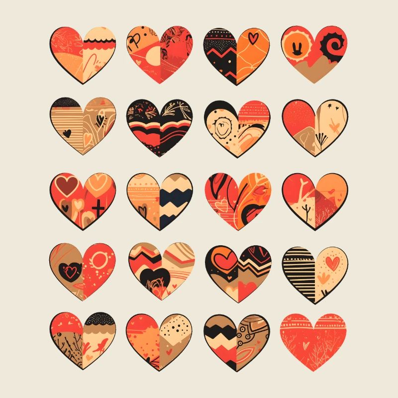 Herz Muster Herzmuster Valentinstag Geschenk