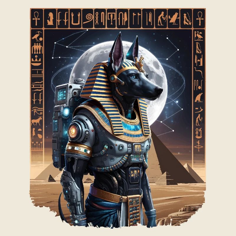 Ancien Anubis Astronaute Sci-Fi Design