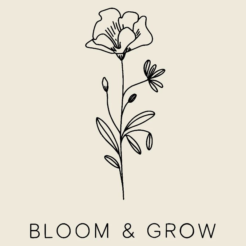 Floraison et croissance Design floral minimaliste