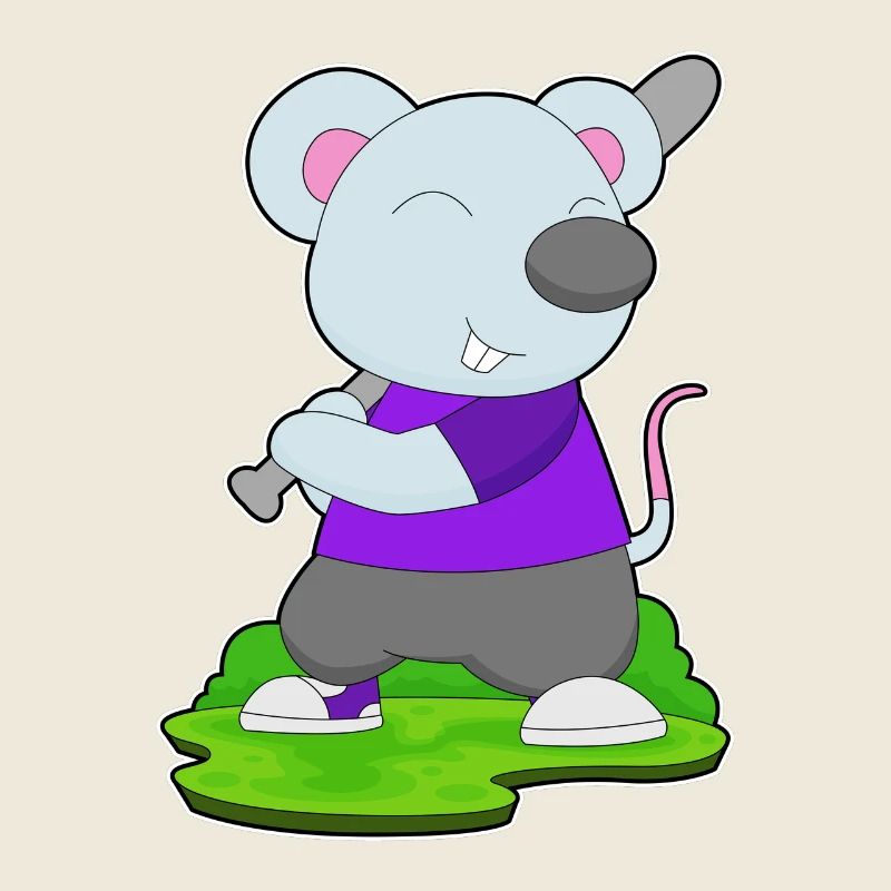 Souris Baseball Batte de Baseball