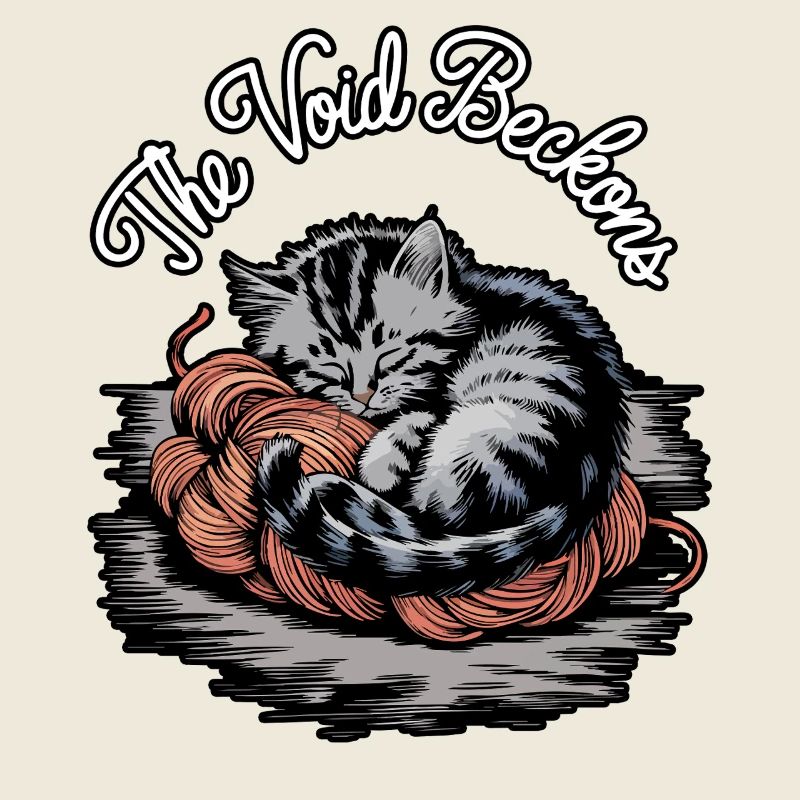 Le vide attire le chat mignon Design d’humour noir