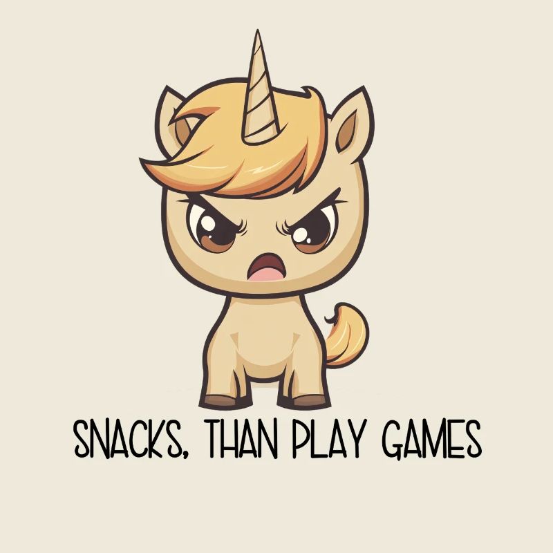 Licorne en colère – Snacks plutôt que jeux