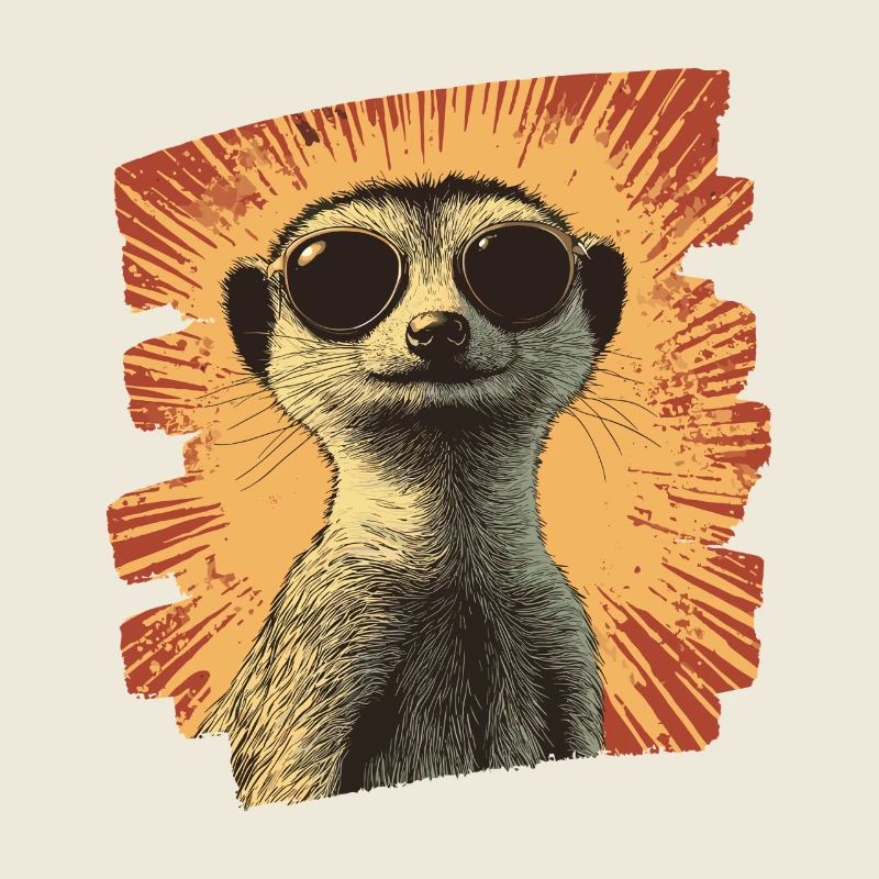 Erdmännchen Retro
