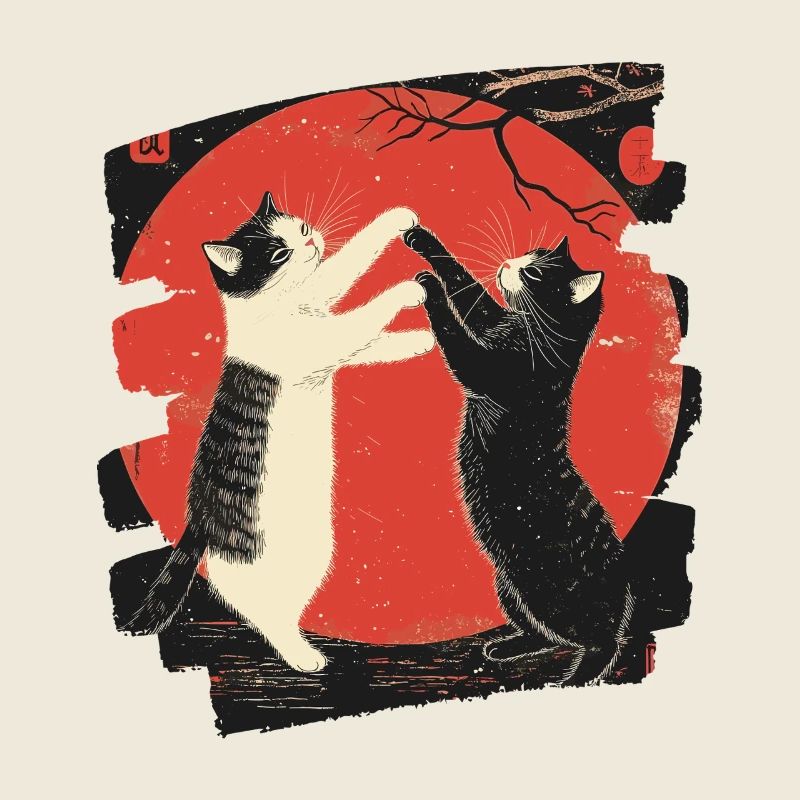 Combat de chats japonais