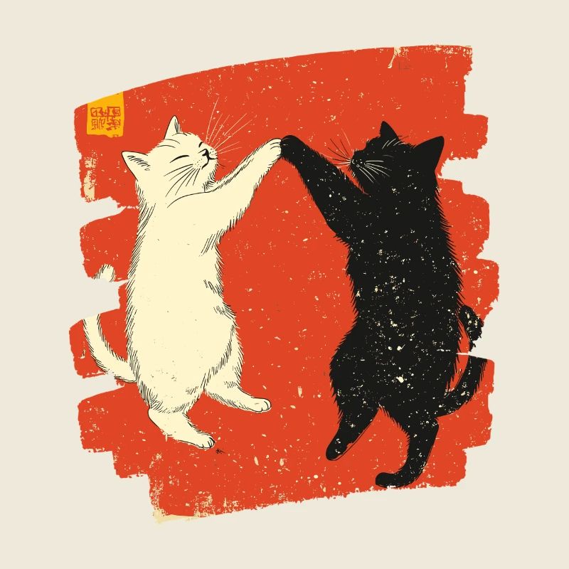 Japanese Cats Fight