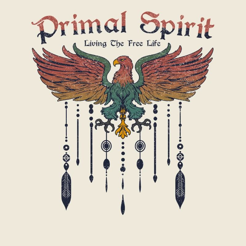 Primal Spirit Boho Eagle Bird Bohemian Freedom