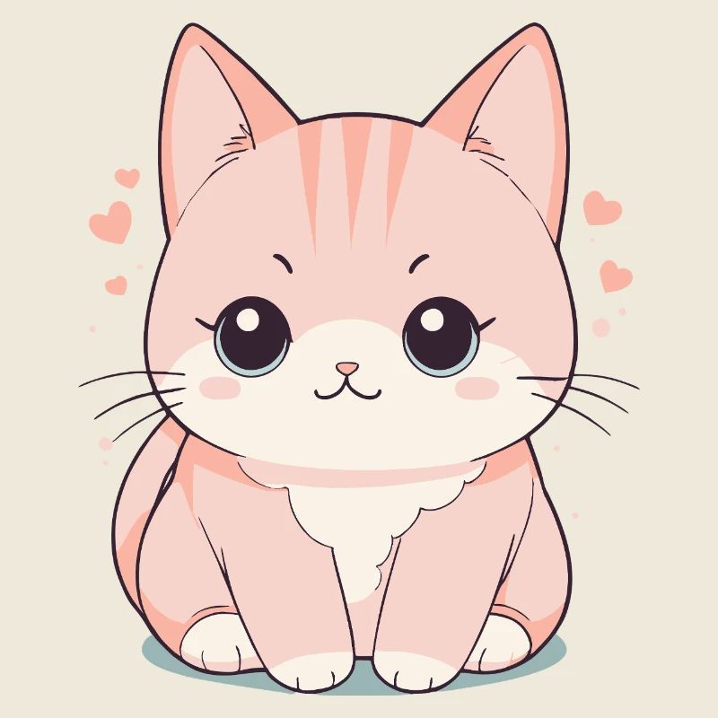 Mignon dessin animé chaton illustration
