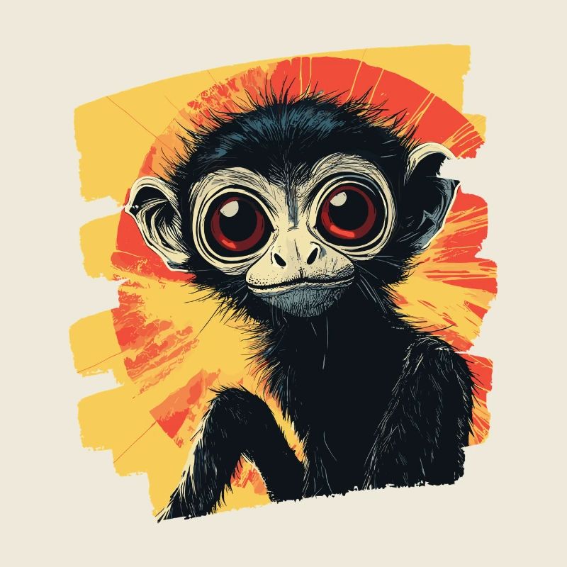 Singe araignée rétro