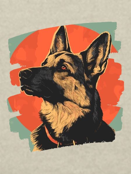 German Shepherd Retro