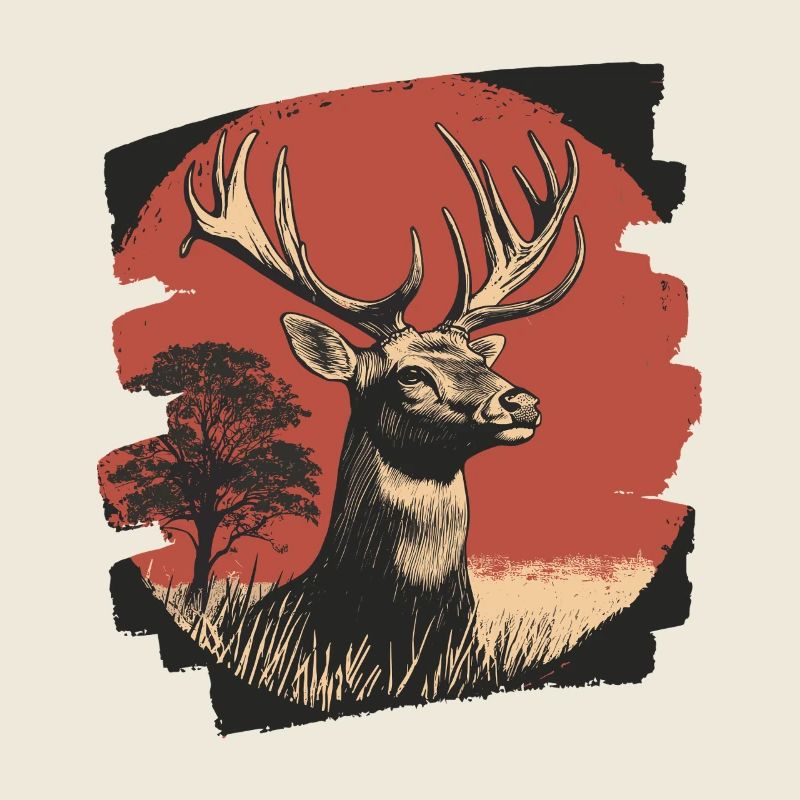 Deer with antlers