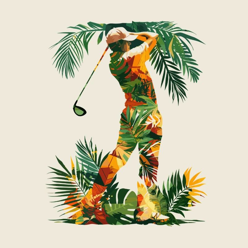 Look de dessin animé de golfeur
