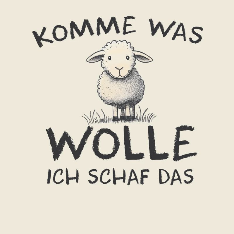 Komme was wolle ich Schaf das Schaf Wolle