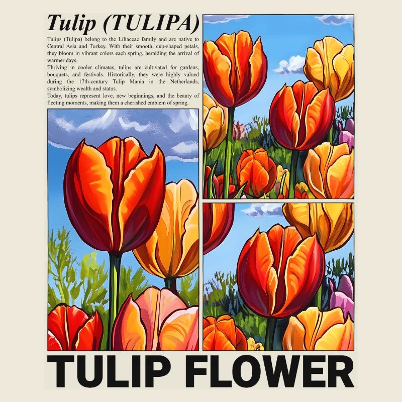 Tulip Flower Nature Spring Botanical Gift