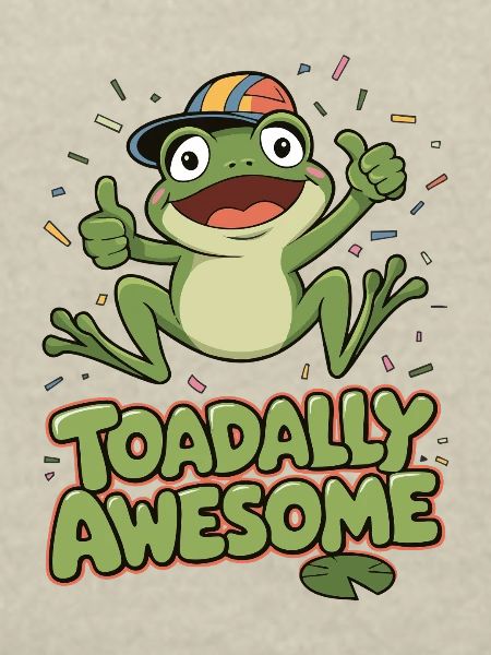 Toadally Awesome Frog Graphic