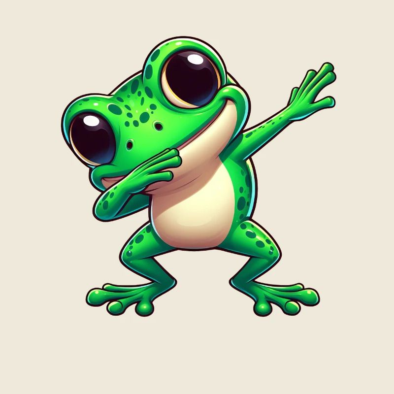 Cool Frog Dabbing Crapaud Tendance
